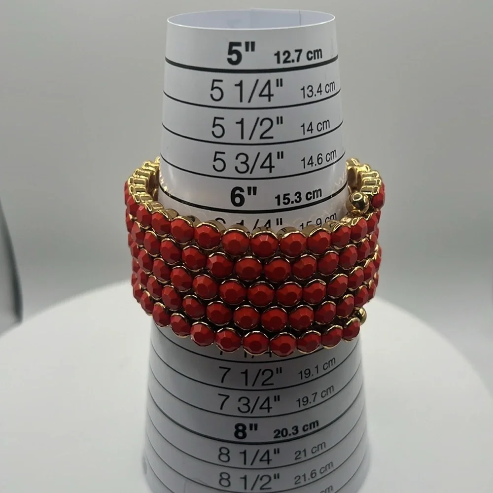 1350. Cara New York Gold and Orange Wraparound Bracelet